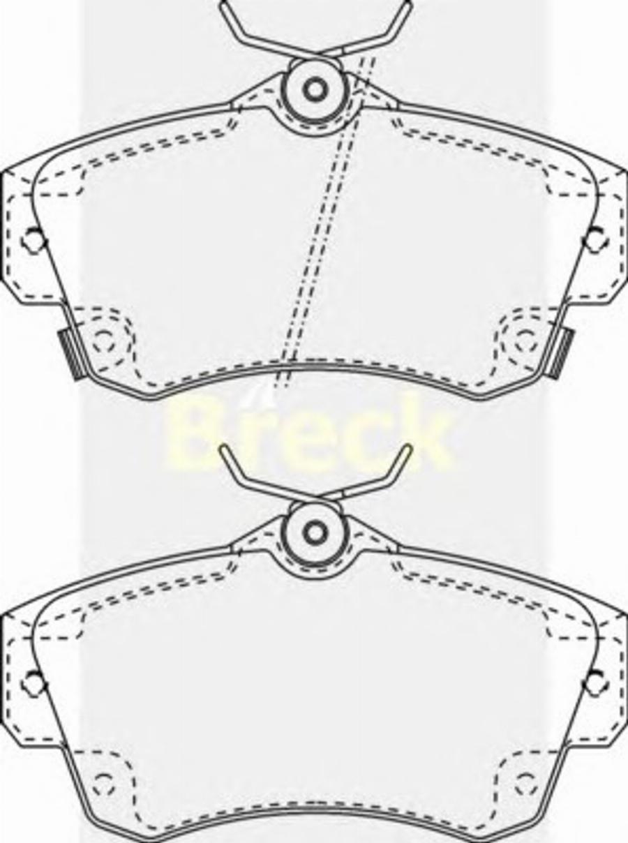 Breck 2353200C - Kit de plaquettes de frein, frein à disque cwaw.fr