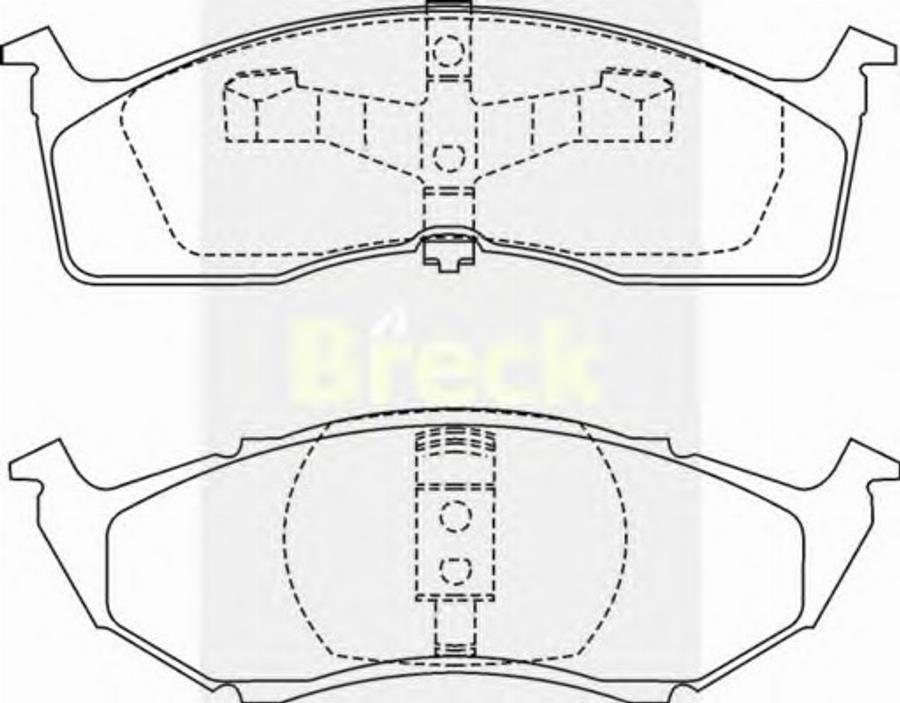 Breck 23043 00 - Kit de plaquettes de frein, frein à disque cwaw.fr