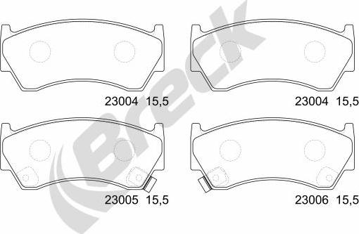 Breck 23004 00 701 10 - Kit de plaquettes de frein, frein à disque cwaw.fr