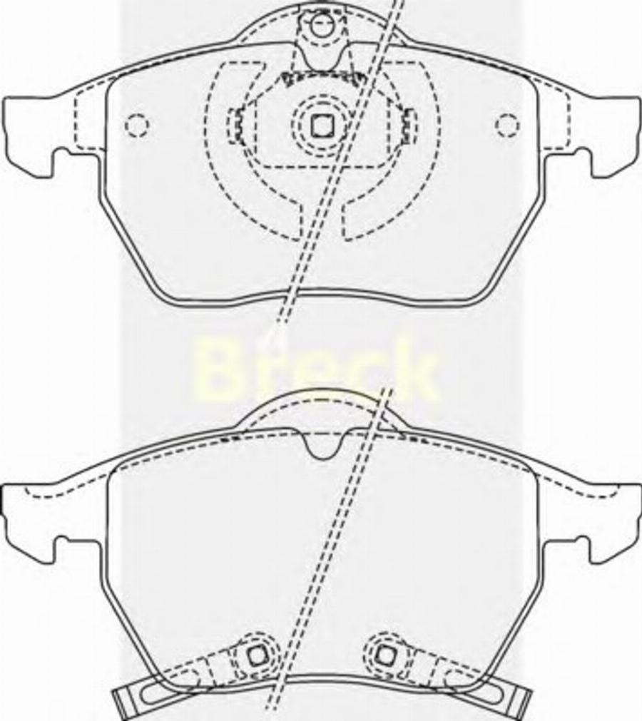 Breck 23116 00 C - Kit de plaquettes de frein, frein à disque cwaw.fr