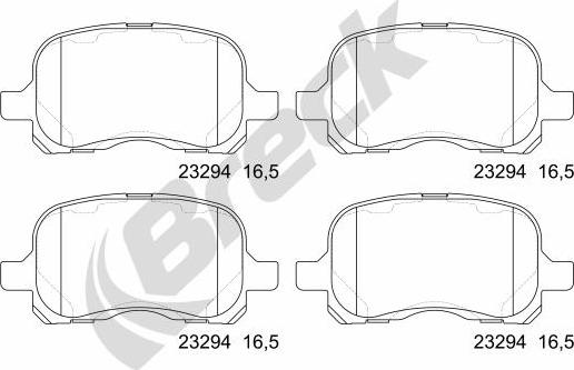 Breck 23294 00 701 00 - Kit de plaquettes de frein, frein à disque cwaw.fr