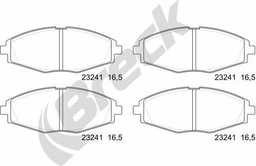 Breck 23241 00 702 00 - Kit de plaquettes de frein, frein à disque cwaw.fr