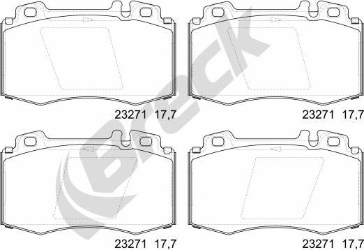 Breck 23271 00 552 20 - Kit de plaquettes de frein, frein à disque cwaw.fr