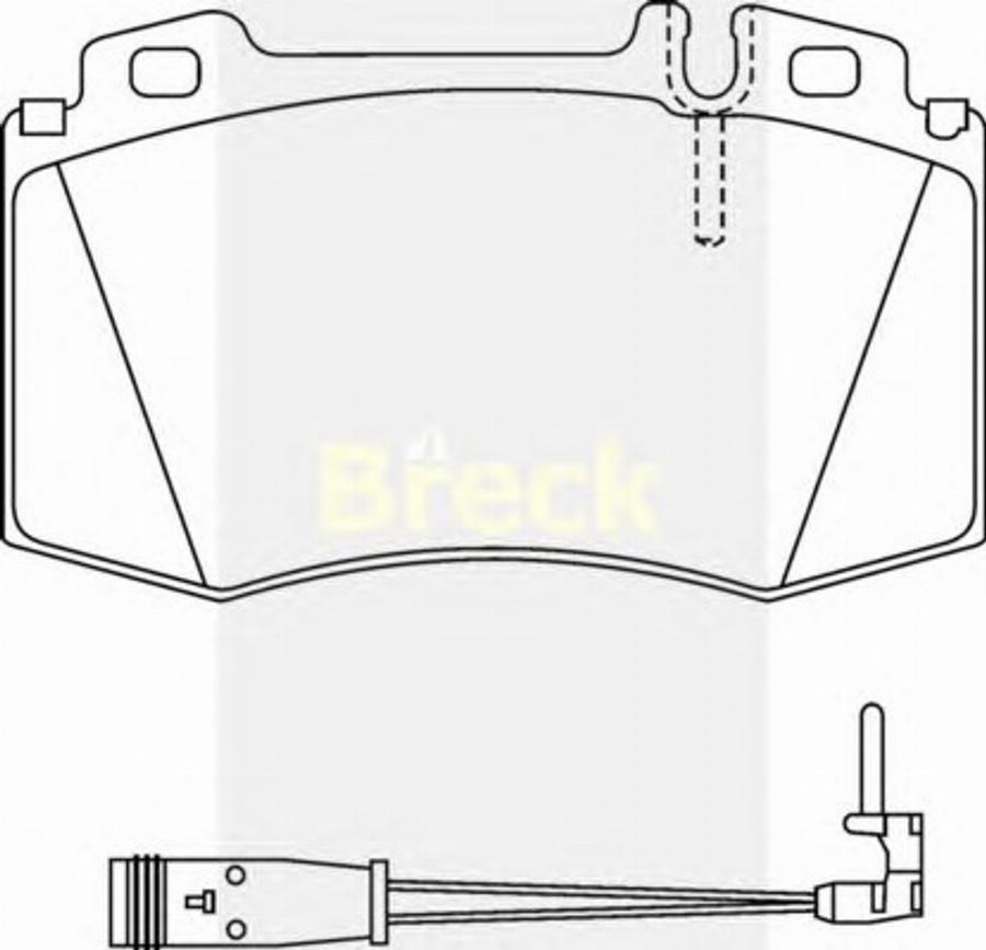 Breck 23743 00 W - Kit de plaquettes de frein, frein à disque cwaw.fr