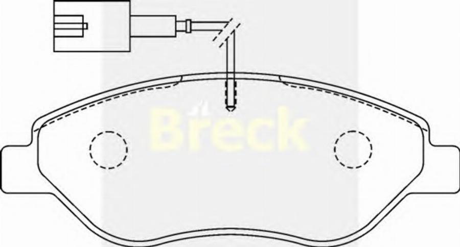 Breck 23711 00 W - Kit de plaquettes de frein, frein à disque cwaw.fr