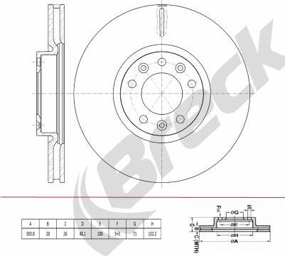 Breck BR 446 VA100 - Disque de frein cwaw.fr