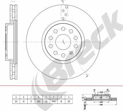 Breck BR 440 VA100 - Disque de frein cwaw.fr