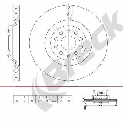 Breck BR 441 VH100 - Disque de frein cwaw.fr