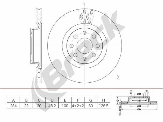 Breck BR 448 VA100 - Disque de frein cwaw.fr