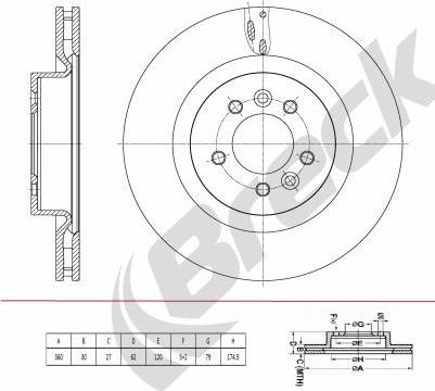 Breck BR 442 VH100 - Disque de frein cwaw.fr