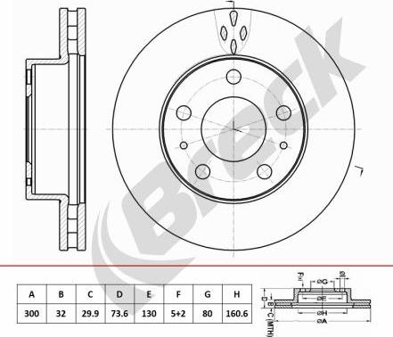 Breck BR 454 VA100 - Disque de frein cwaw.fr