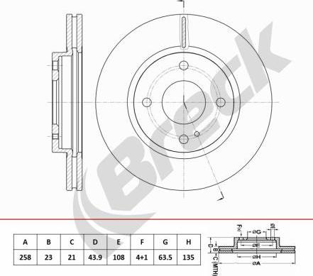 Breck BR 455 VA100 - Disque de frein cwaw.fr