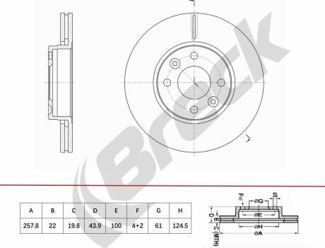 Breck BR 458 VA100 - Disque de frein cwaw.fr