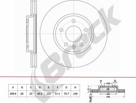 Breck BR 464 VH100 - Disque de frein cwaw.fr