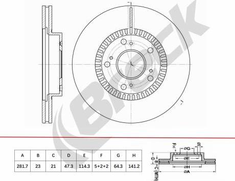 Breck BR 465 VA100 - Disque de frein cwaw.fr