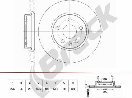 Breck BR 460 VA100 - Disque de frein cwaw.fr