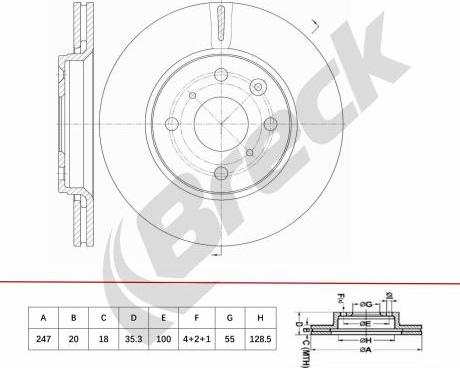 Breck BR 463 VA100 - Disque de frein cwaw.fr