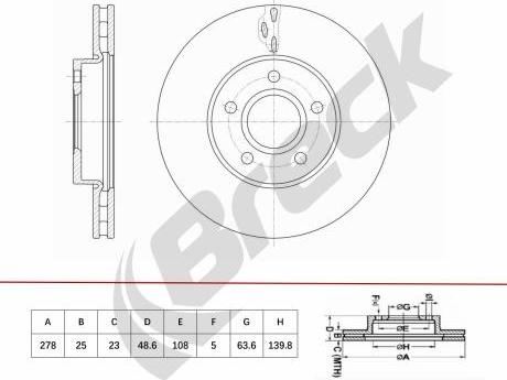 Breck BR 462 VA100 - Disque de frein cwaw.fr