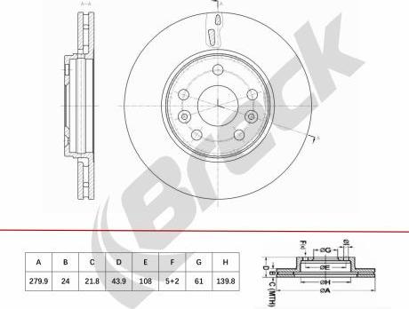 Breck BR 467 VA100 - Disque de frein cwaw.fr