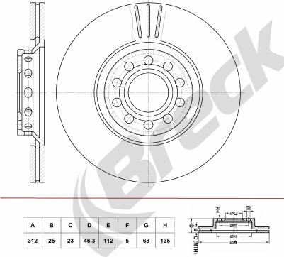 Breck BR 404 VA100 - Disque de frein cwaw.fr