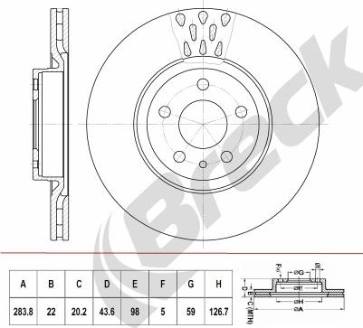 Breck BR 406 VA100 - Disque de frein cwaw.fr