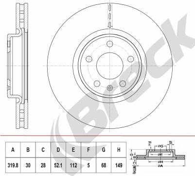 Breck BR 414 VH100 - Disque de frein cwaw.fr