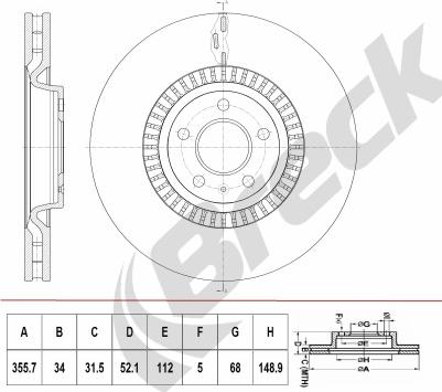 Breck BR 415 VH100 - Disque de frein cwaw.fr