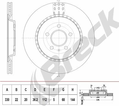 Breck BR 413 VH100 - Disque de frein cwaw.fr