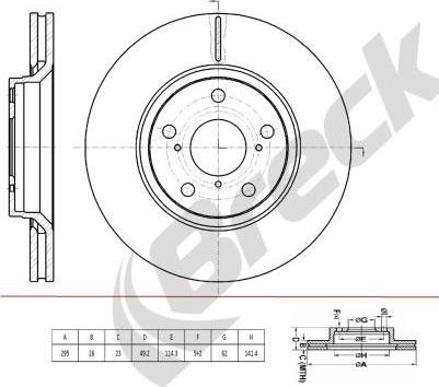 Breck BR 439 VA100 - Disque de frein cwaw.fr