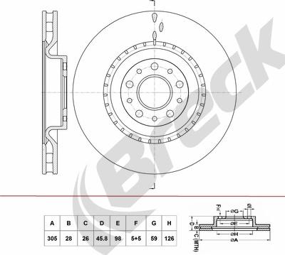 Breck BR 435 VA100 - Disque de frein cwaw.fr