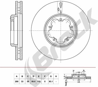 Breck BR 432 VA100 - Disque de frein cwaw.fr