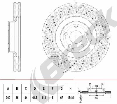 Breck BR 423 VH100 - Disque de frein cwaw.fr