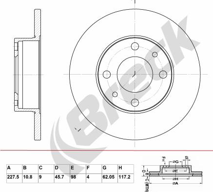 Breck BR 046 SA100 - Disque de frein cwaw.fr