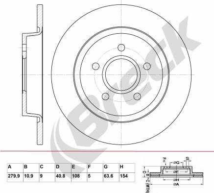 Breck BR 048 SA100 - Disque de frein cwaw.fr