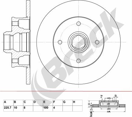 Breck BR 050 SA100 - Disque de frein cwaw.fr