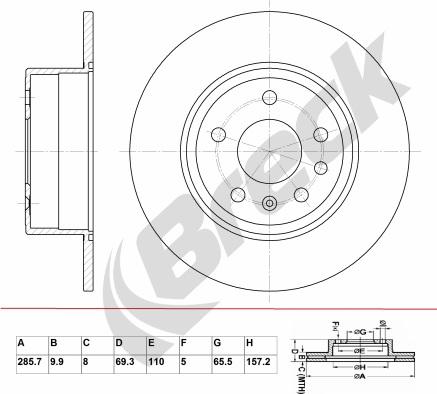 Breck BR 051 SA100 - Disque de frein cwaw.fr