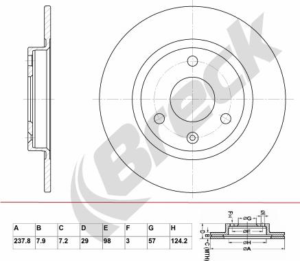 Breck BR 052 SA100 - Disque de frein cwaw.fr