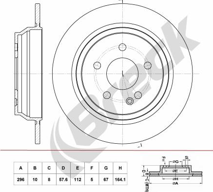 Breck BR 057 SA100 - Disque de frein cwaw.fr