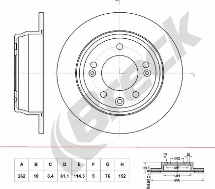 Breck BR 060 SA100 - Disque de frein cwaw.fr