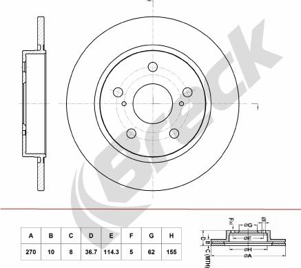 Breck BR 061 SA100 - Disque de frein cwaw.fr