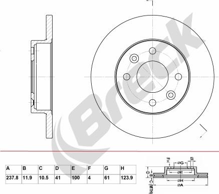 Breck BR 005 SA100 - Disque de frein cwaw.fr