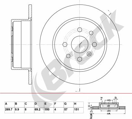 Breck BR 019 SA100 - Disque de frein cwaw.fr