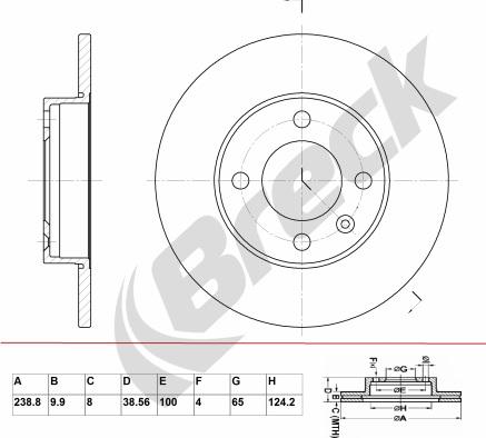 Breck BR 018 SA100 - Disque de frein cwaw.fr