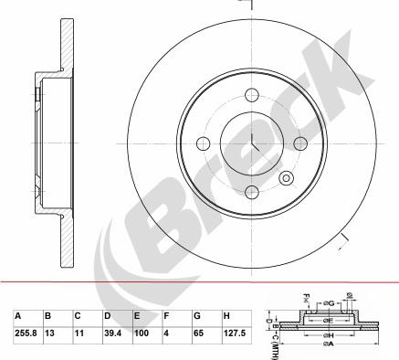 Breck BR 013 SA100 - Disque de frein cwaw.fr