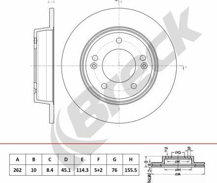 Breck BR 084 SA100 - Disque de frein cwaw.fr