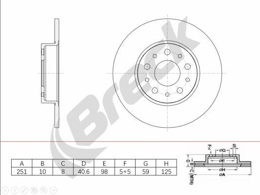 Breck BR 082 SA100 - Disque de frein cwaw.fr