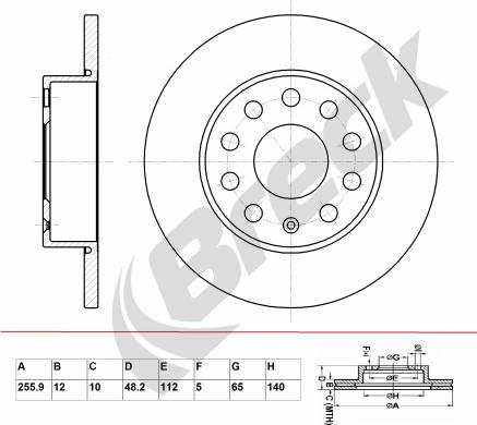 Breck BR 034 SA100 - Disque de frein cwaw.fr