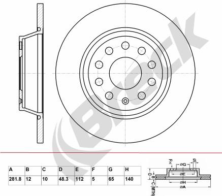 Breck BR 036 SA100 - Disque de frein cwaw.fr