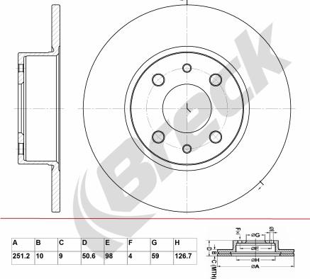 Breck BR 033 SA100 - Disque de frein cwaw.fr