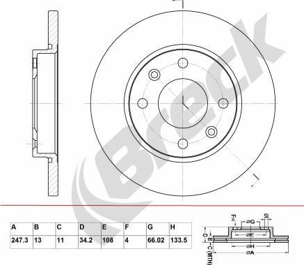 Breck BR 032 SA100 - Disque de frein cwaw.fr